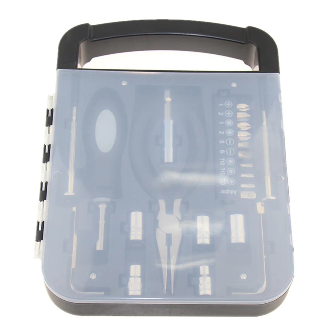 22 Piece Portable Tool Set with Transparent Case Household Hardware Tool Kit for Home Repair DIY Promotional Gift Use