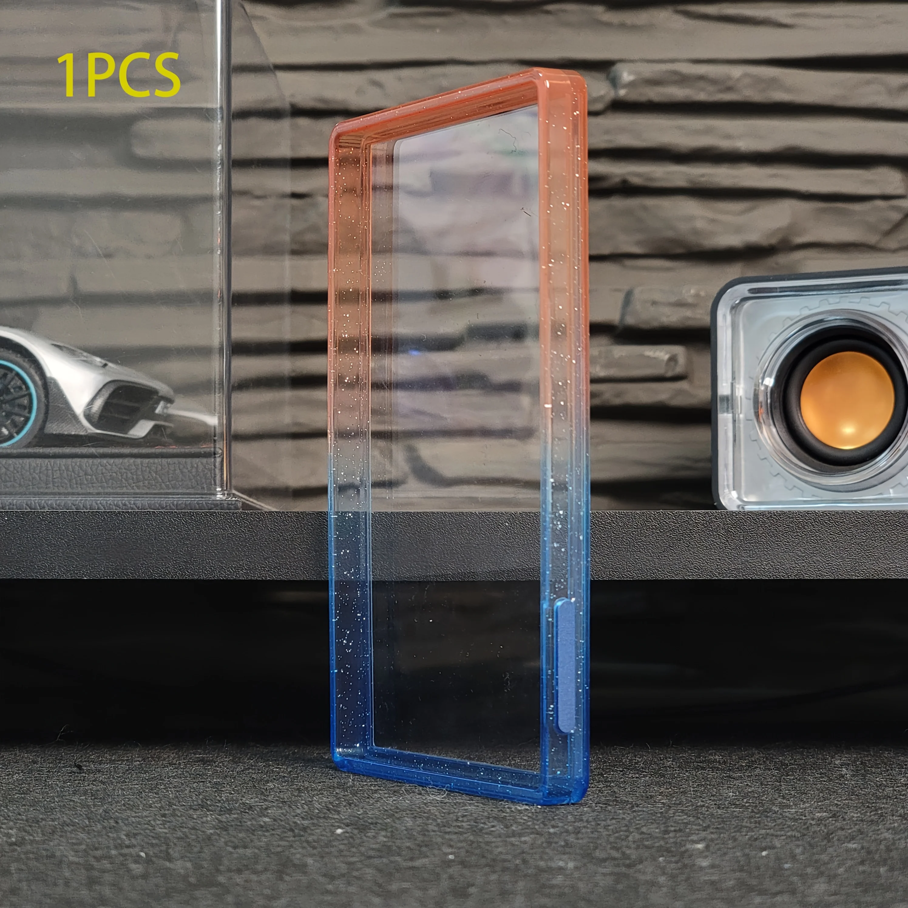 TPU card protective cover  backplate dual color semi transparent fine flash 35PT suitable for PSA rating card one piece set   TM