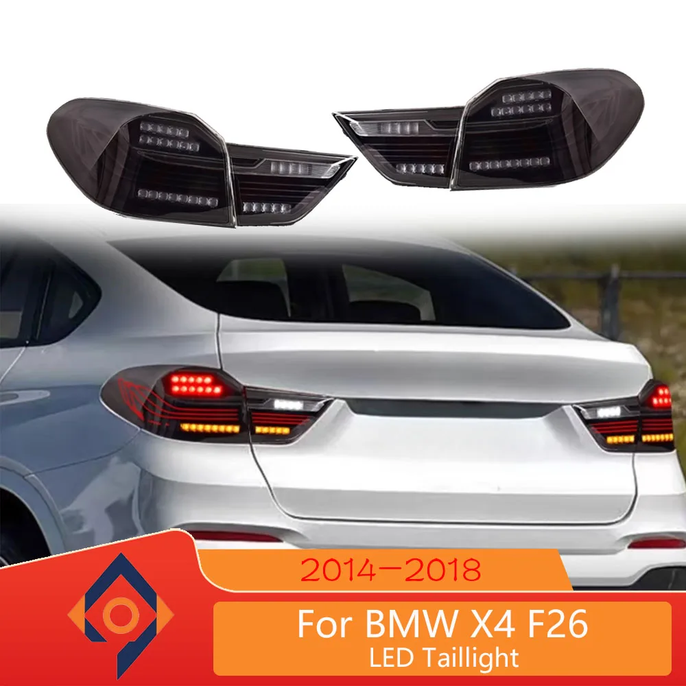 Car Taillight For BMW X4 F26 2014-2018 Auto Back Lamp Assembly Upgrade Startup Effect Tool LED Streamer Taillight Accessories
