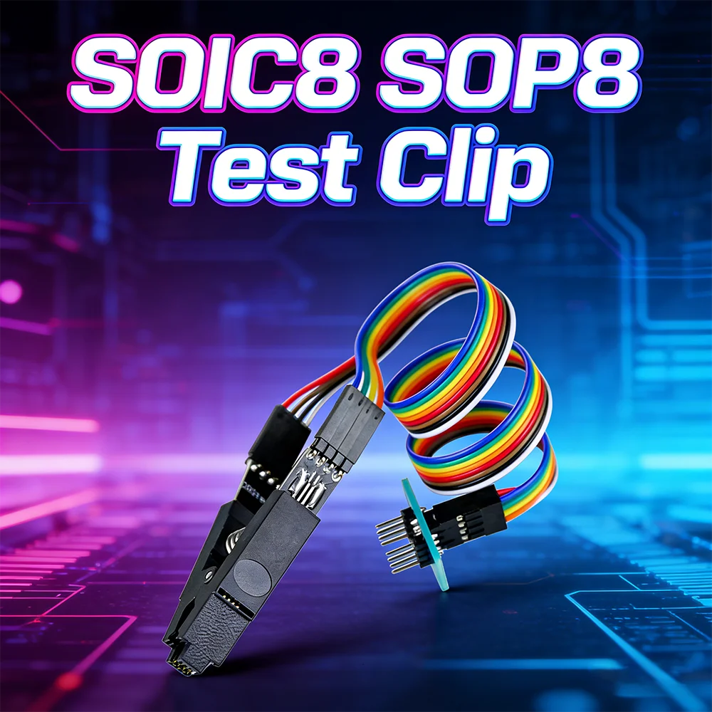 SOIC8 SOP8 Test Clip For EEPROM 93CXX/25CXX/24CXX In-Circuit Programming on USB Programmer TL866CS TL866A EZP2010 Auto Tool