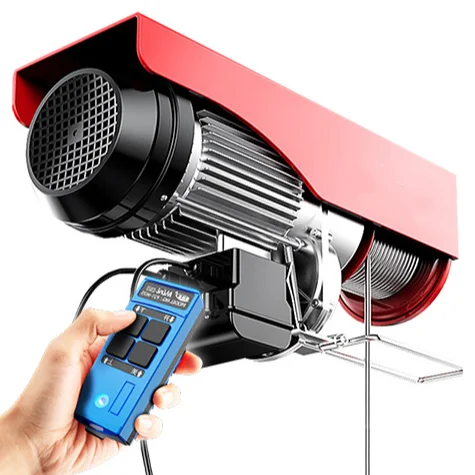 PA200-1000kg Small Electric Hoist 220V Home Decoration Mini Electric Crane Wireless Remote Single Motor Construction Home Use