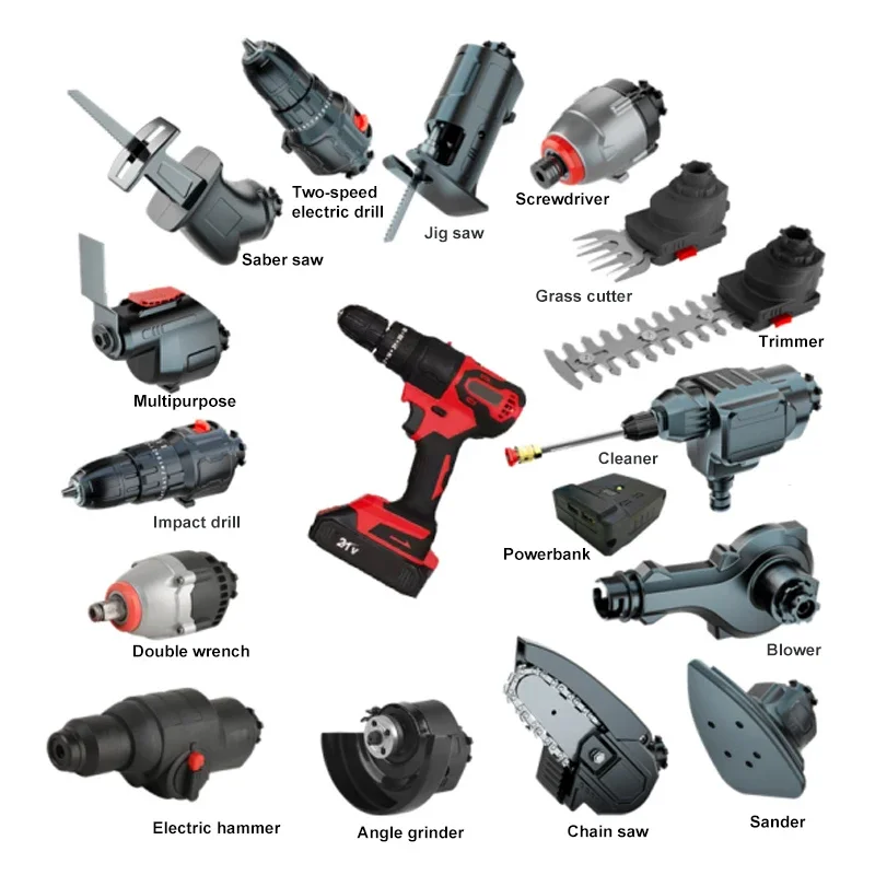 for Cordless Multi-purpose DIY Power Tools Set Box Wireless Electric Power Tools Combo Kit for Home Decoration Garden Tools