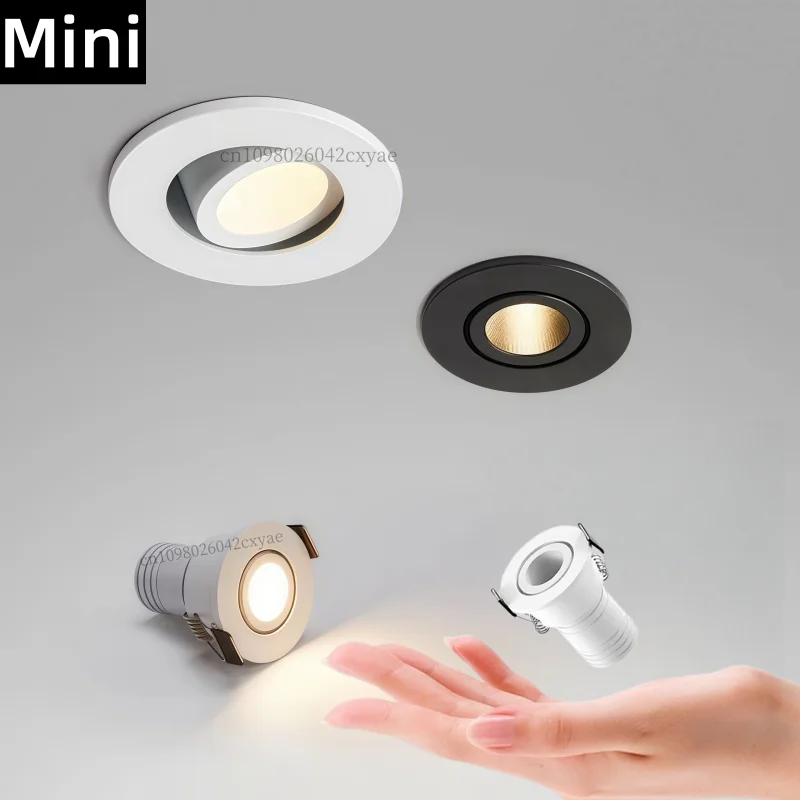 Dimmable mini ceiling LED downlights 3W and 5W spotlights COB kitchen 110V-220V living room cabinet lights Indoor lighting bulbs