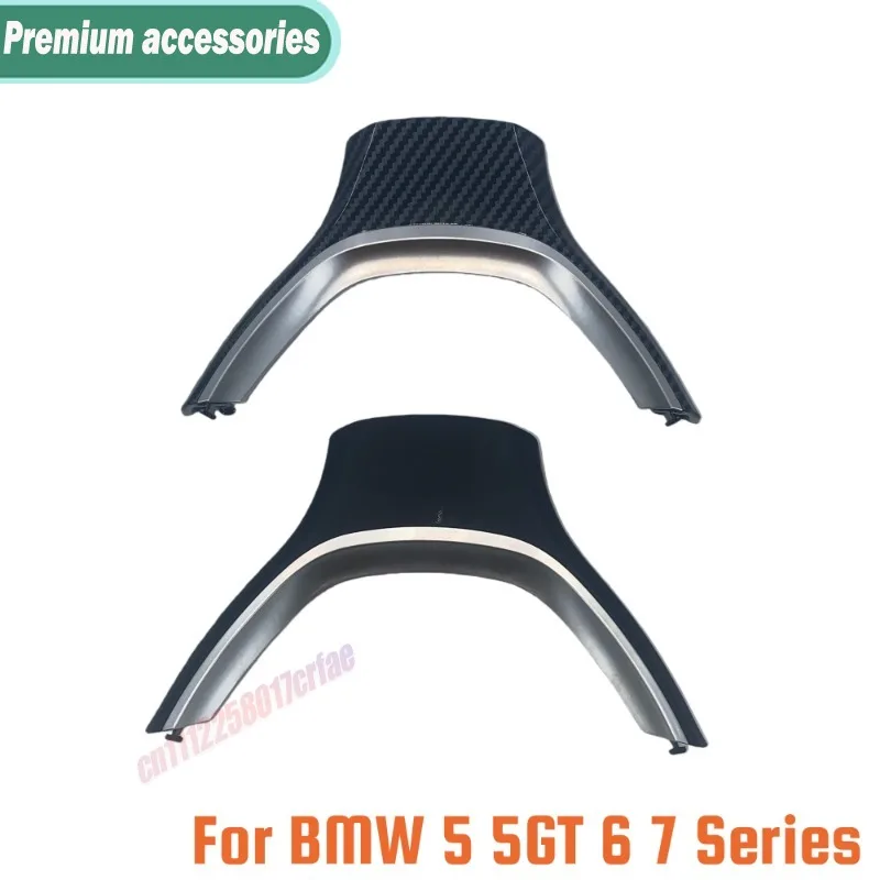 For BMW 5 5GT 6 7 Series F10 F11 F01 F02 F12 F13 F06 F07 2009-2013 Car Steering Wheel Cover Carbon Fiber Panel Trim