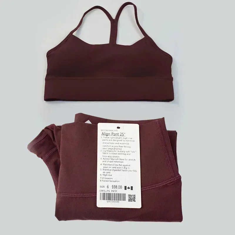 2 Pieces 2026 Yoga Set Women Sportswear Gym Top Y-shape Bra Fitness High Waist Leggings Workout Clothes Tracksuits