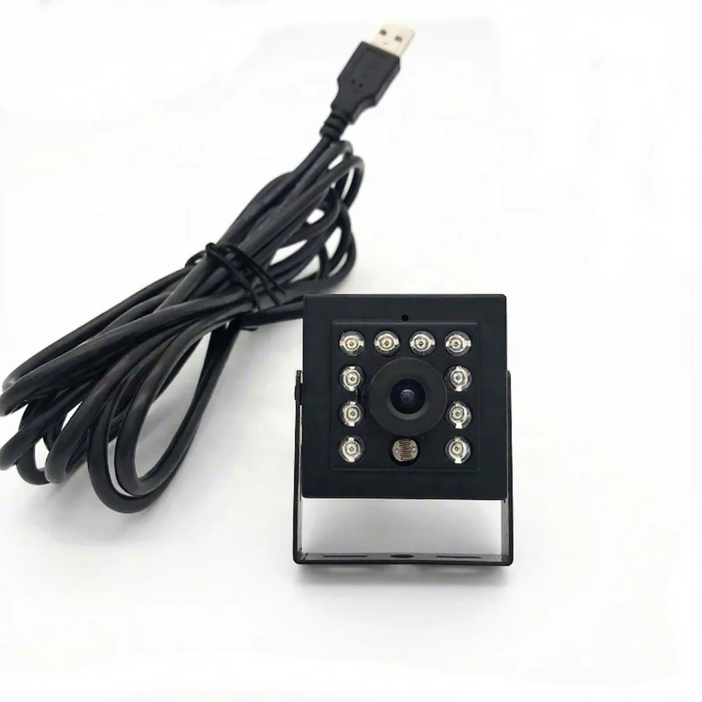 OEM Factory HD 1MP 720P Mini CMOS Sensor Night Vision USB Camera with 10 IR LEDs for Bird Nest & ATM Machine & Kiosk