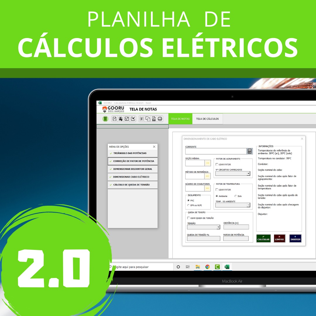 Planilha de cálculo de demanda elétrica xls
