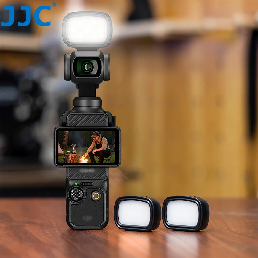 JJC Magnetic Auxiliary Light For DJI Osmo Pocket 3 Accessories Mini LED Fill Light Selfie Vlog Video Recording USB Rechargeable