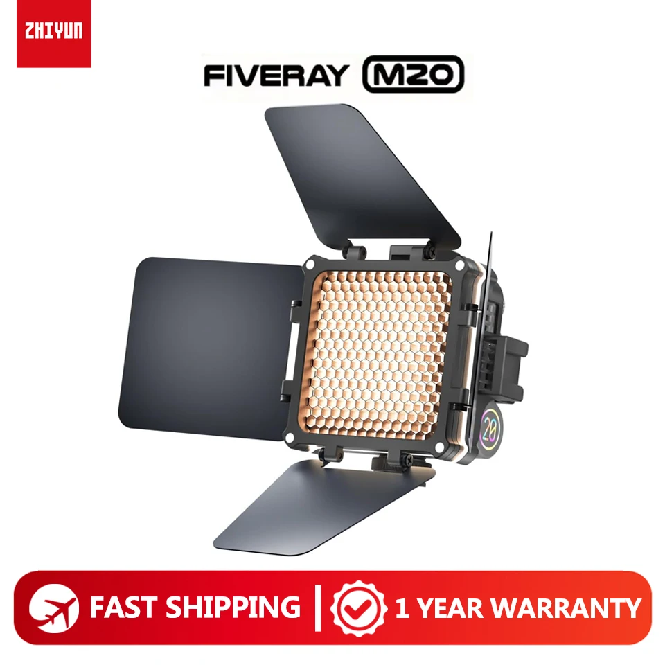 ZHIYUN FIVERAY M20 COMBO 20W Bi-color Mini Pocket Fill Light Portable Magnetic LED Pannel Video Light for Outdoor Studio