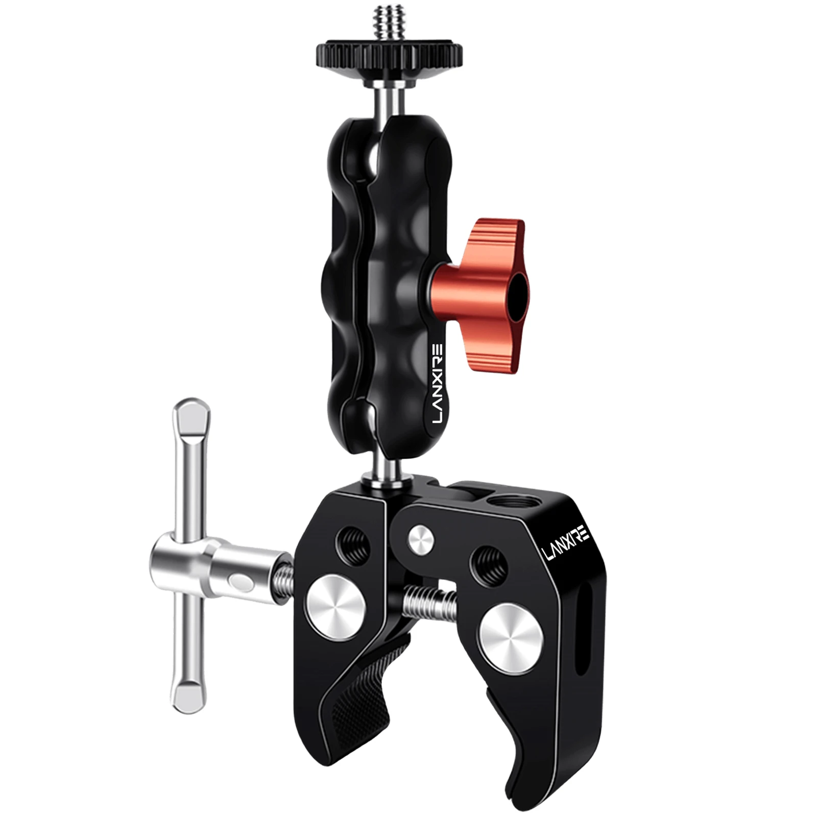 Lanxire Super Clamp Mini Magic Arm Kit Double Ball Head 5x 1/4
