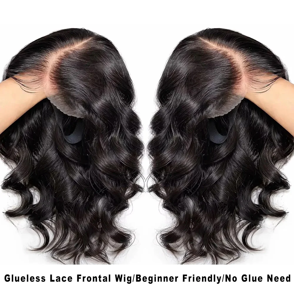 Body Wave 13x6 Lace Frontal Wig Virgin Human Hair Glueless 200 Density 13x4 Hd Lace Front Wigs Natural Black Beginner Friendly