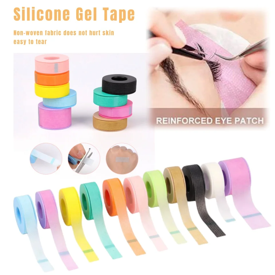 1/3/5/10PCS Silicone Gel Tape for Eyelash Extensions Breathable Skin-friendly Non-Woven Lash Tape Lashes Extension Makeup Tools