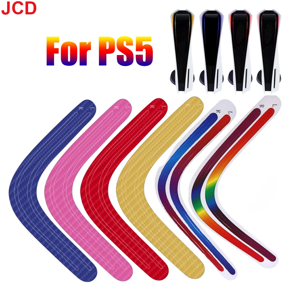 JCD 1set For PS5 Host Light Bar Rainbow Gradient Sticker Self Adhesive Decals LED Lightbar For PS5 Game Console Accessories