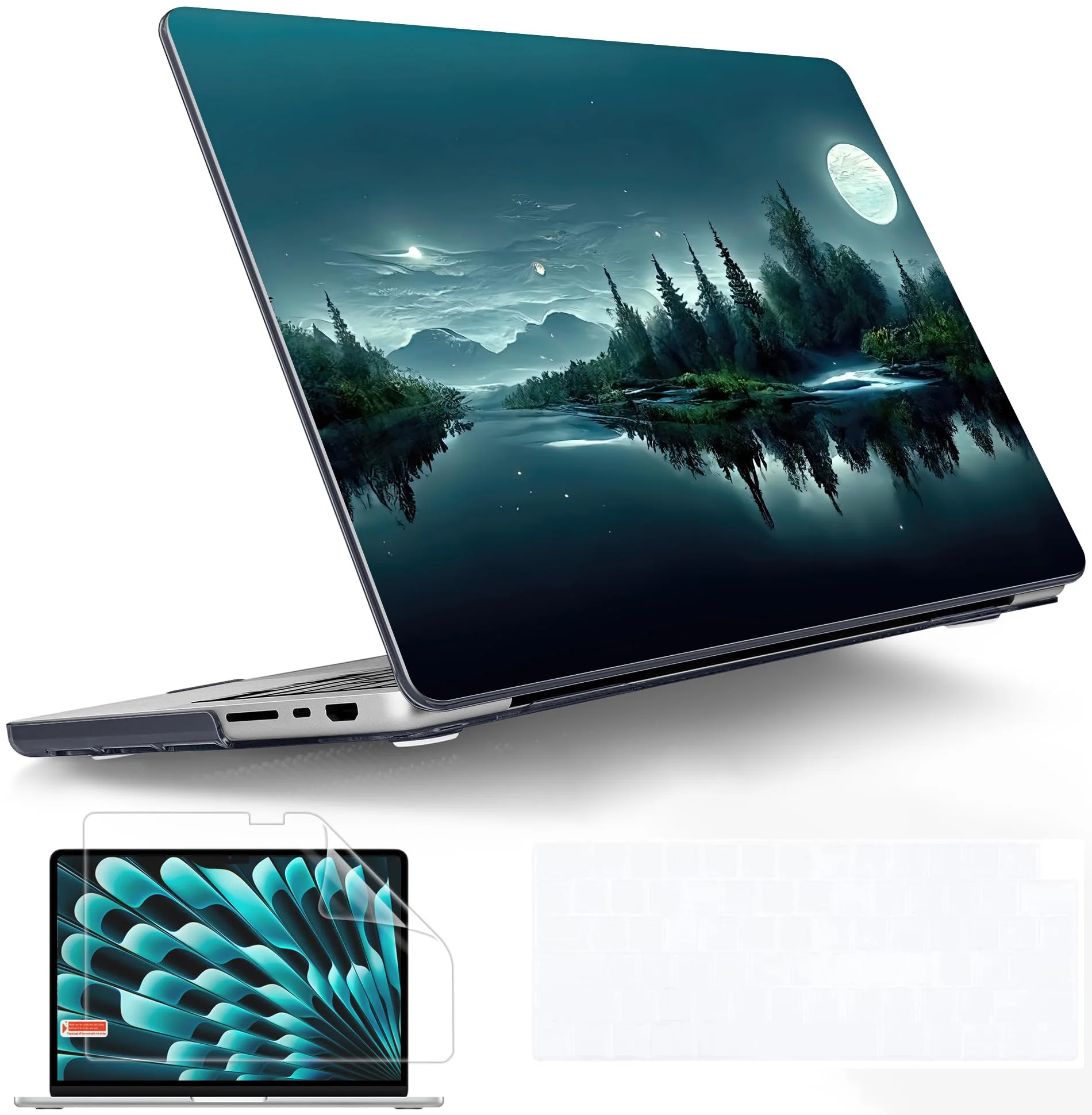 Laptop Case For Macbook Air 13 15 M2 A2681 A2337 Touch Bar ID Pro 14 A2442 A3403 M4 2024 Mac 13 14 15 16 inch A2991 Cover Funda