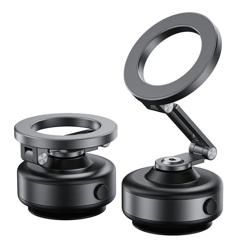 Magnetic Car Phone Holder 360° Rotating Folding Phone Bracket Portable Vacuum Adsorption Strong Suction Holder