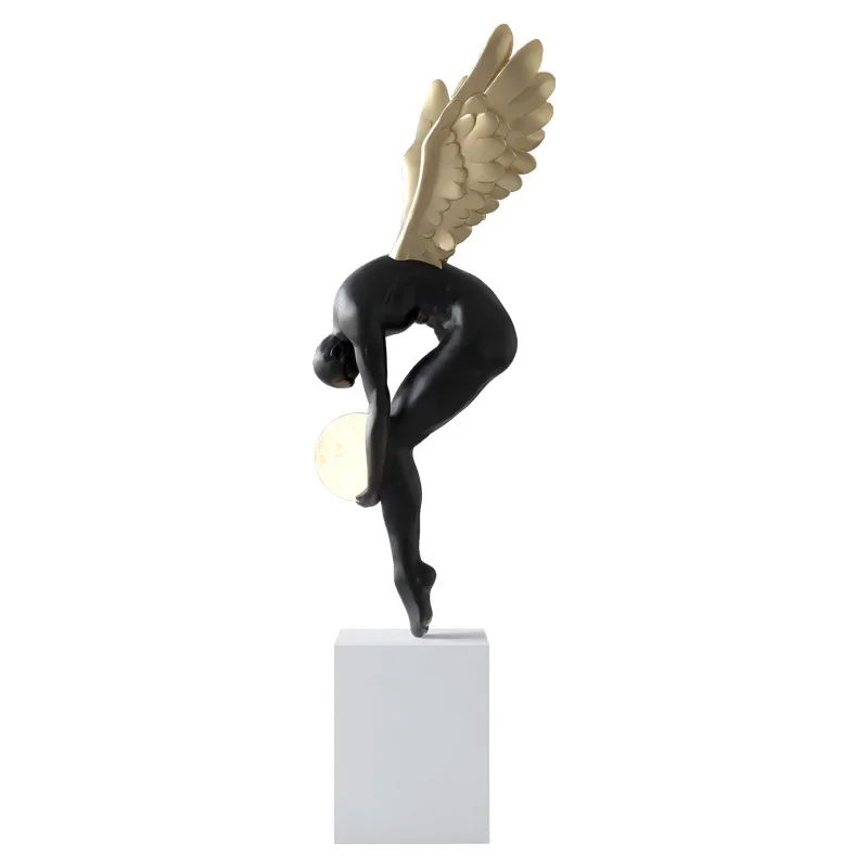 Home Decoration Nordic Resin Statue Light Luxury Bluetooth Speaker Angel Office Home Decoration Accessories Gifts Resin Crafts