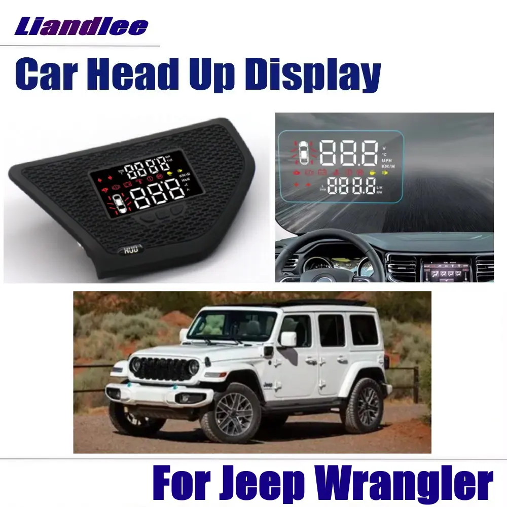 Car Head Up Display HUD For Jeep Wrangler (JL) 2018-2023 Auto LED Electronic Screen Windshield Projector Accessories