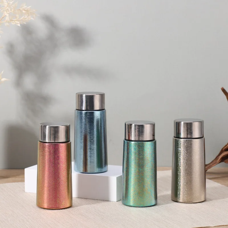 180ml vacuum flasks, double layer pure titanium, antibacterial fresh-keeping, portable business thermos cup/water bottle