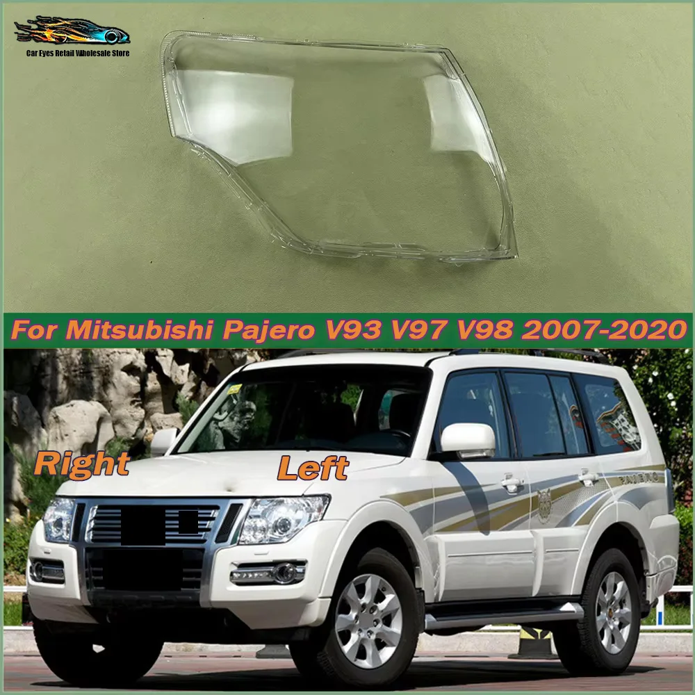 For Mitsubishi Pajero V93 V97 V98 2007-2020 Transparent Headlight Cover Lampshade Shell Headlamp Housing Durable Lens Plexiglass