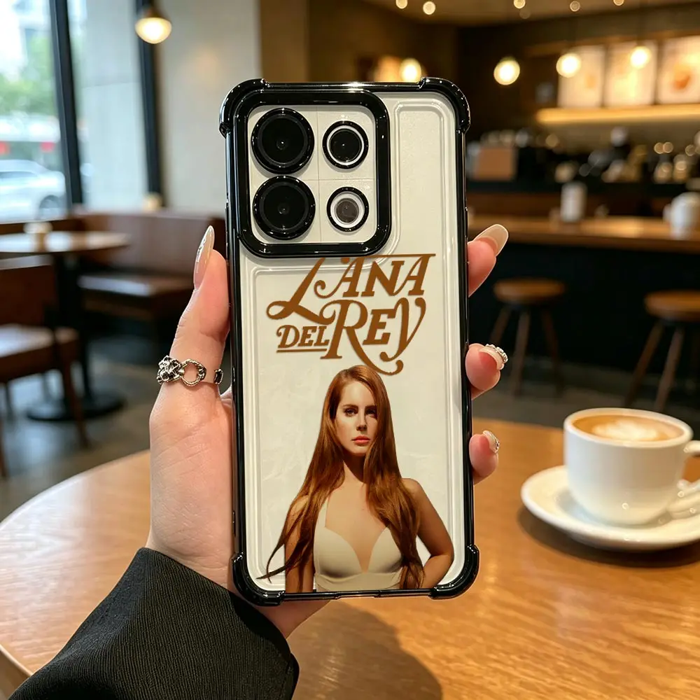 Clear Plating Phone Case For OPPO RNEO 16 16F 15 15F 14 14F 13 13F 12 12F 11 11F 10 8T 7 FIND X8 Shell Musician L-Lana Del R-Rey