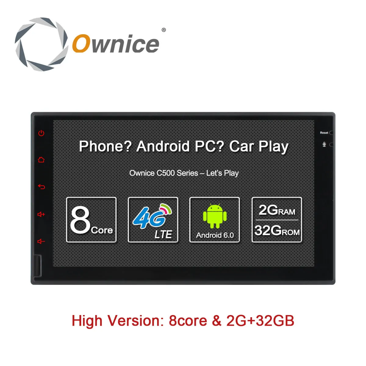 Ownice C500 Universal 2 Din Android 6.0 Octa 8 Core Car DVD Player GPS Wifi BT Radio BT 2GB RAM 32GB ROM 4G SIM LTE Network