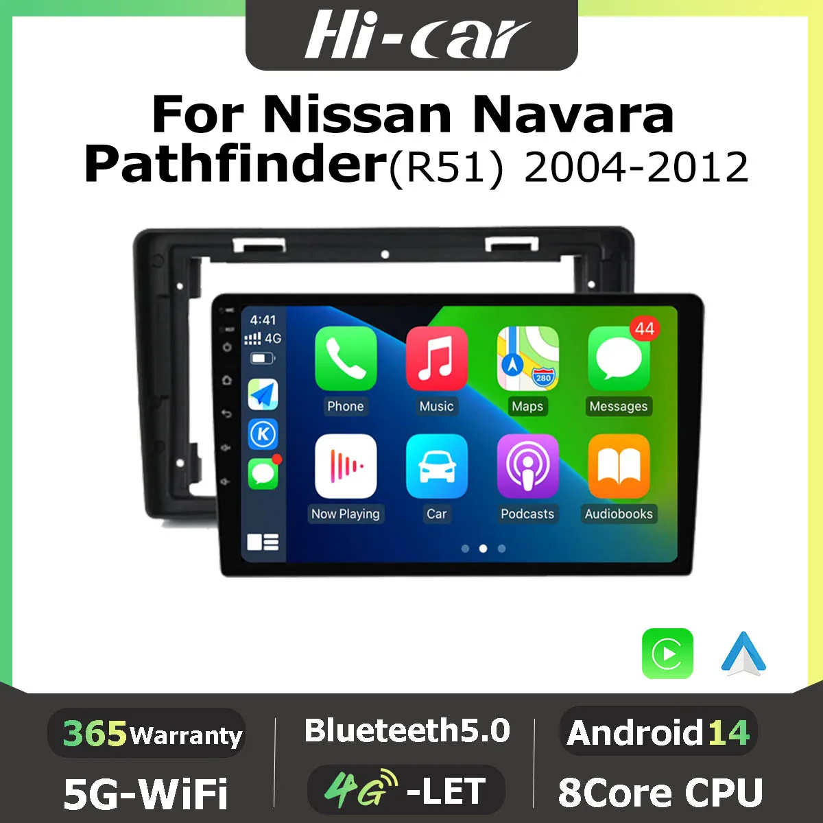 Android14 Carplay Auto For Nissan Navara Pathfinder(R51) 2004-2012 2Din Multimedia Car Radio Player Video WIFI+4G BT5.0