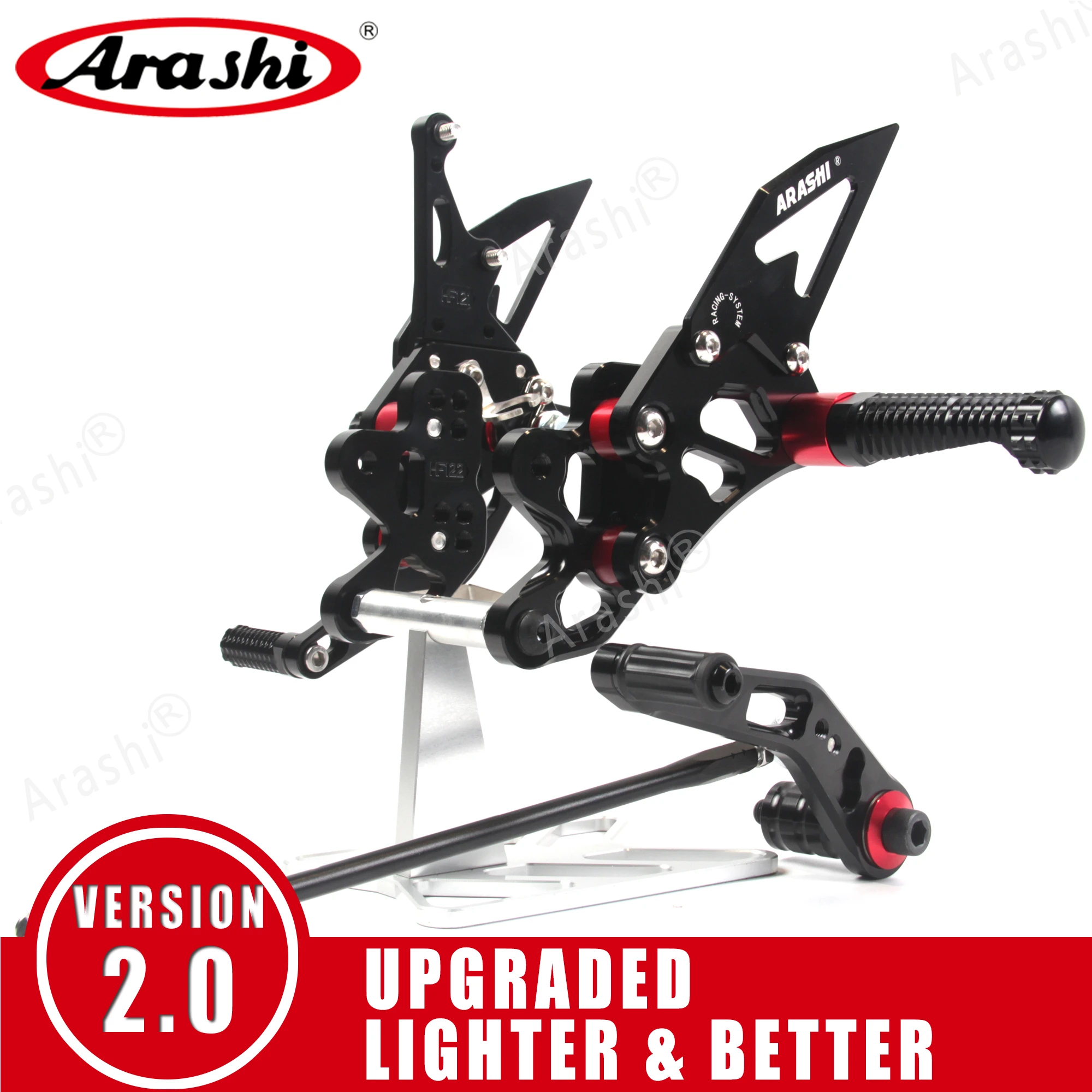 Arashi 1 Set For SUZUKI GSXR 600 750 2006 - 2025 CNC Adjustable Rearset Foot Pegs Footrest GSX-R GSX R 600 750 2012 2013 2014