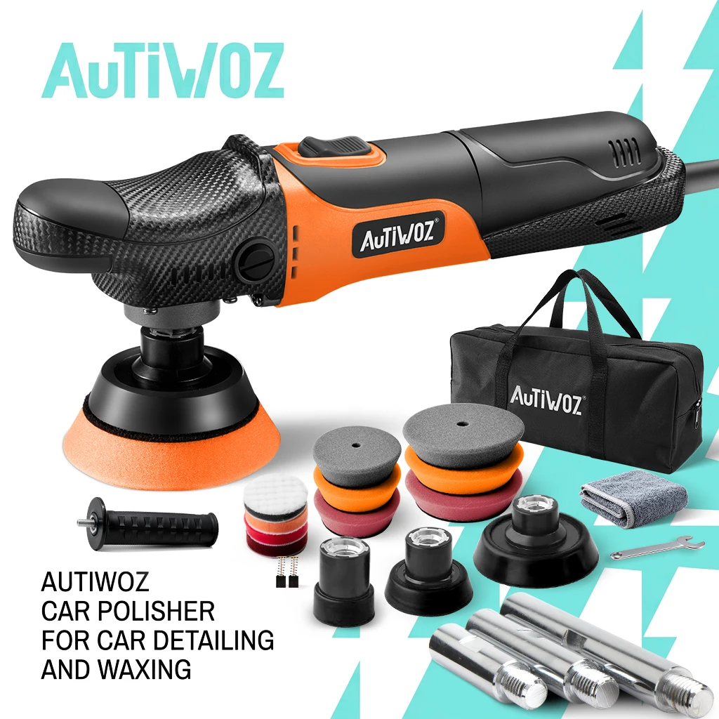 AUTIWOZ W03 Carbon Fiber Style Rotary Car Polisher 1/2/3