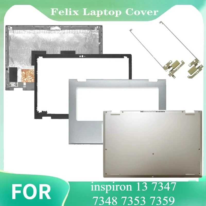 For inspiron 13 7347 7348 7353 7359 LCD Back Cover/Front Bezel/Hinges/Palmrest/Bottom Case Silver