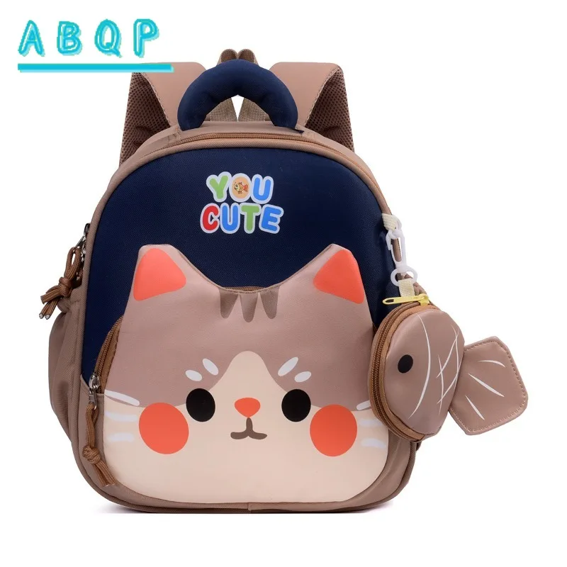 New Kids School Bag Light and Fashionable Boys and Girls School Bag Cartoon Cute 3-6 Year Kindergarten Backpack Large Capacity