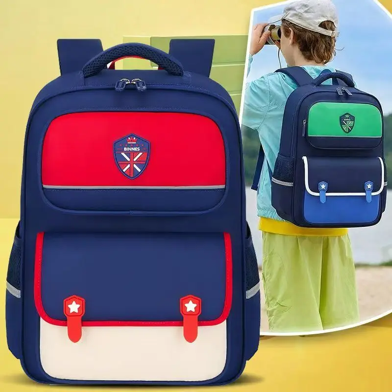 New Orthopedic School Bag Grade 3-6 Primary Student Shoulder Backpack Large Capacity Light Water Proof Kids Gifts Mochilas