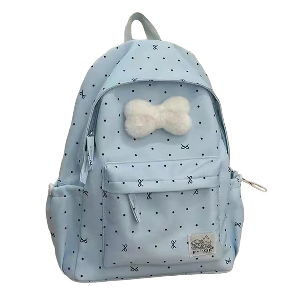 New Large Capacity Bow Backpack Ultra-light Nylon Students Bookbags Breathable Travel Bag