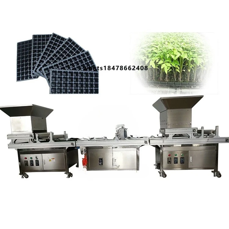 Greenhouse Vegetable Nursery Machinery Full Automatic Tray Seedling Machine Vegetable Seed Plant Machine