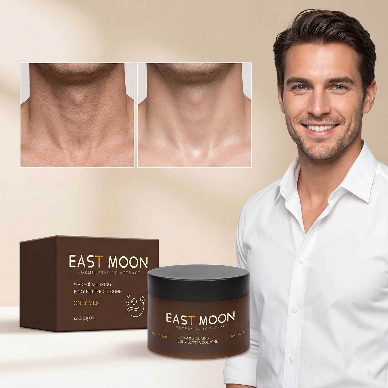 Men Body Cream Moisturizing Reduce Dryness Soothes Redness Skincare For Dry Skin Acne Treatment Long-Lasting Hydration Skincare