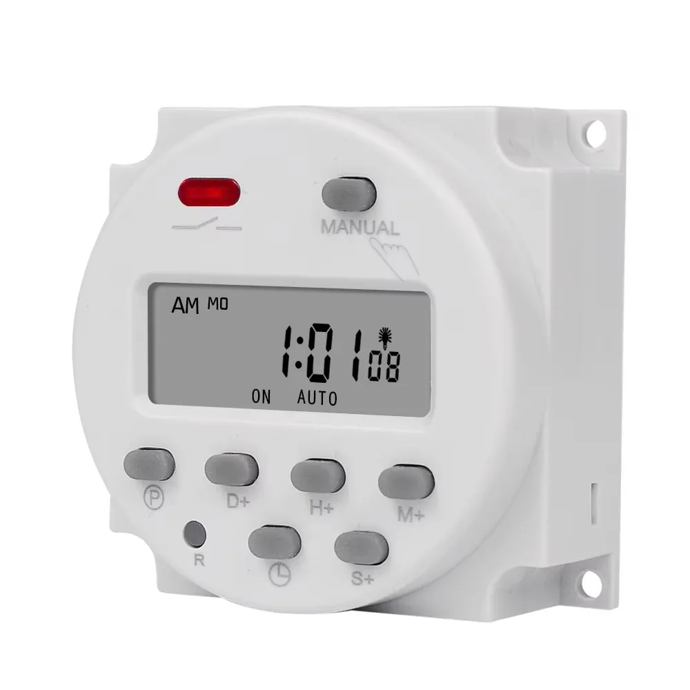 Interruptor Digital LCD CN101S con temporizador, relé  tiempo programable semanal con cuenta atrás, intervalo  1 segundo, 220V,