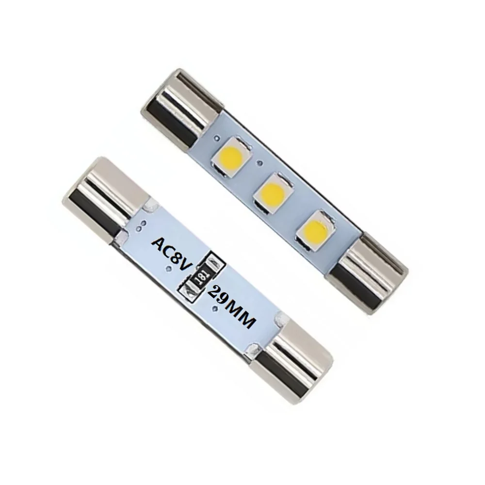 AC8V LED Fuse Lamp Dial Face Tuner Backlights For Marantz Sansui Kenwood Fisher Pioneer And Many Other Vintage Stereo Receivers
