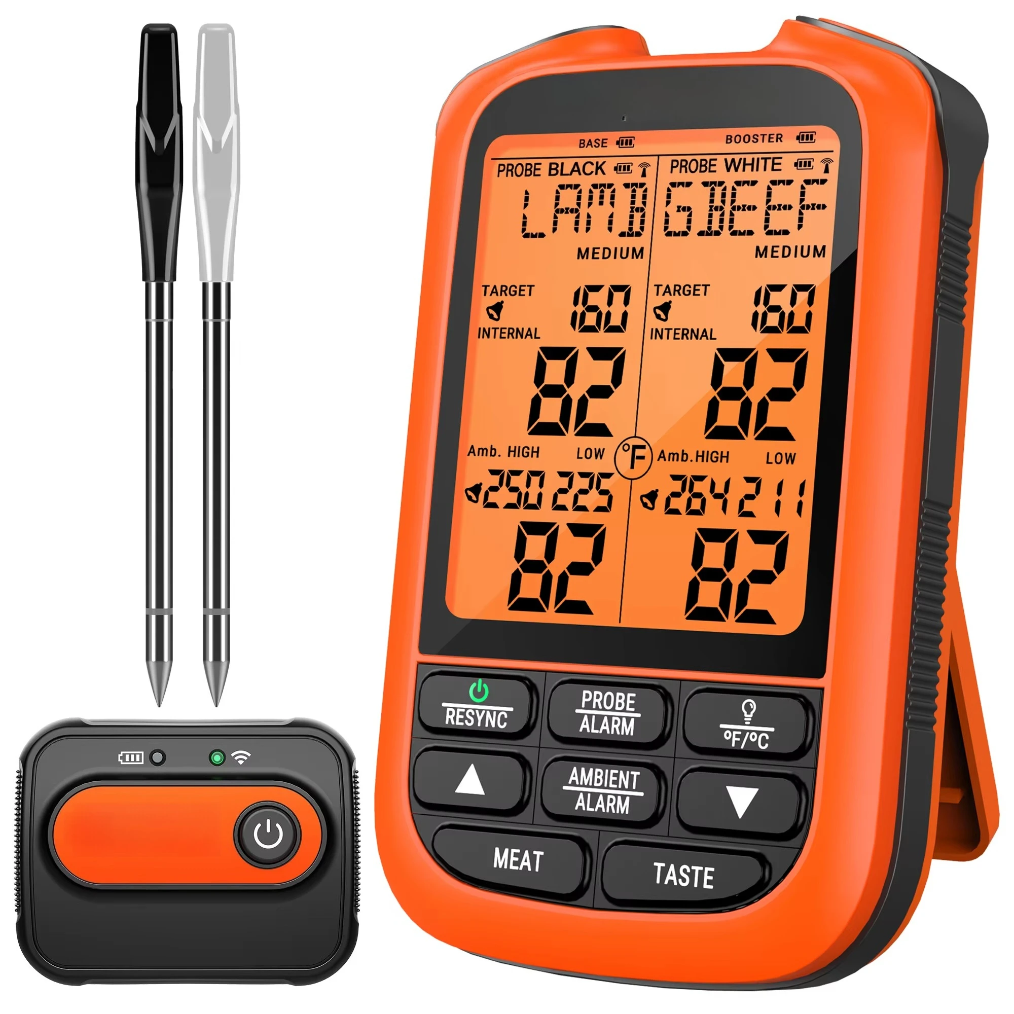 ThermoPro TempSpike 2000FT Wireless Meat Thermometer with 2 Ultra-Thin Smart Meat Thermometer Kitchen Cooking Thermometer