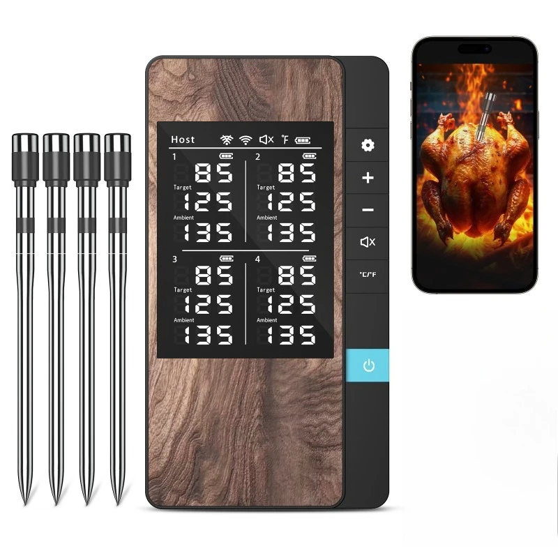 Bluetooth food thermometer wifi wireless barbecue barbecue thermometer, meat thermometer