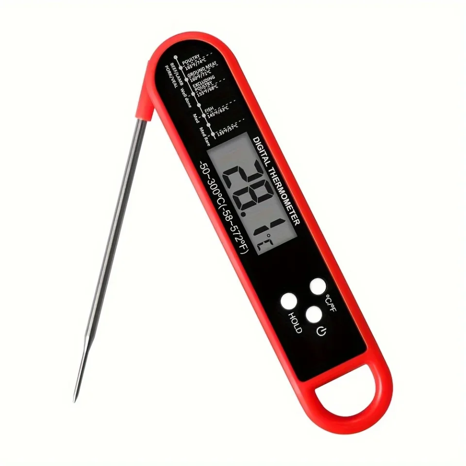 Professional Meat Thermometer Digital, Instant Read With High Accuracy Waterproof & Backlit For Grill, BBQ, Oven, Kitchen