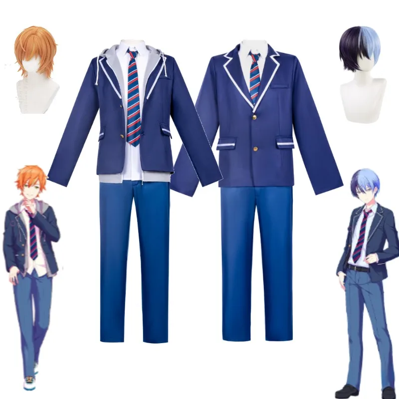 Male School Uniform Cosplay Costume Aoyagi Toya Shinonome Akito Kamiyama High Blazer Pants Set for Men Halloween Party