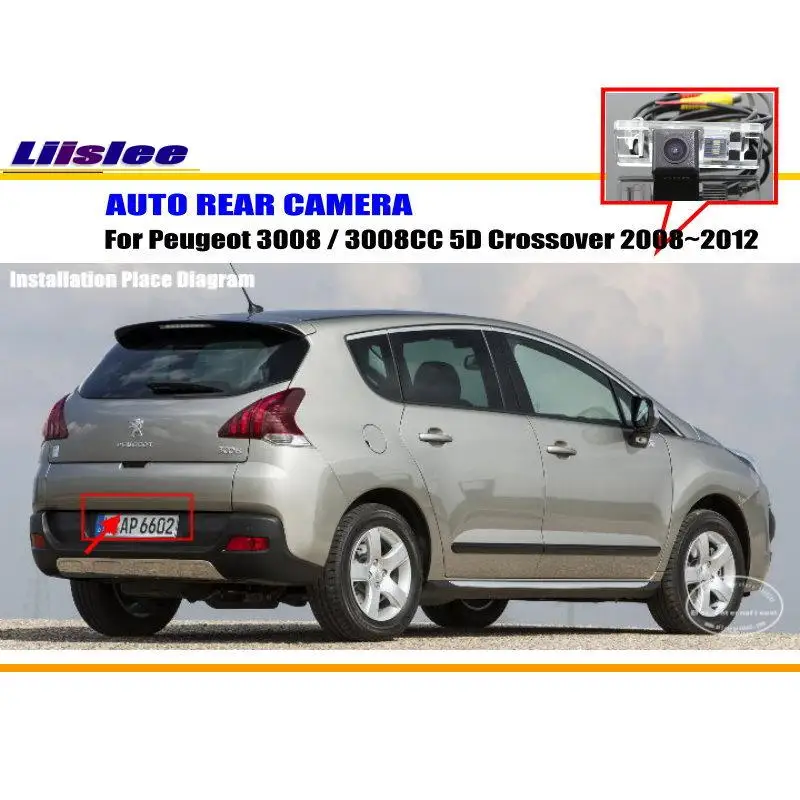 For Peugeot 3008 2008-2016 Car Rearview Rear View Camera Backup Back Parking AUTO HD CCD CAM Accessories Kit