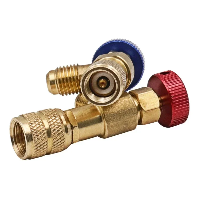 2pcs Liquid Safety Valve R410A R22 Air Conditioning Refrigerant 1/4 