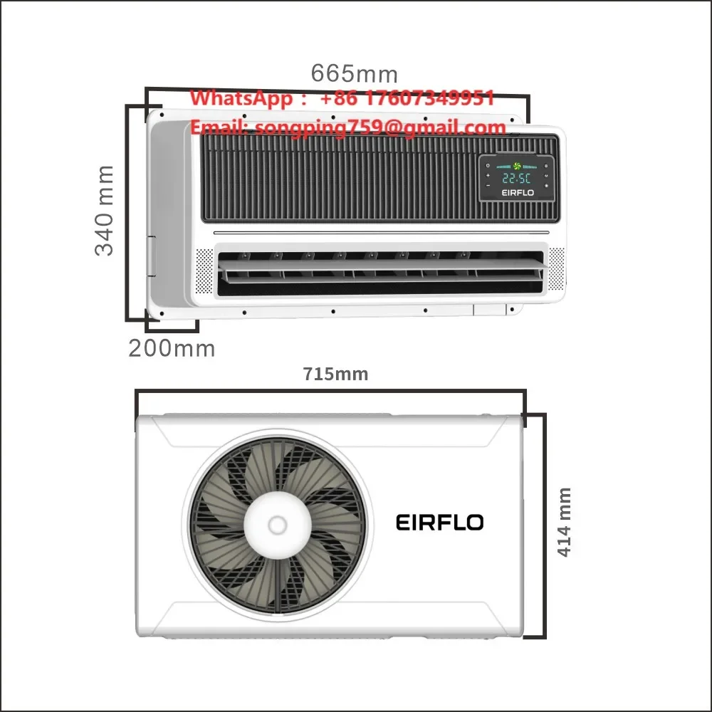 Electric 12V/24V Automotive Air Conditioning Unit for Truck RV 2300W Cooling 850W Power Retrofit/Upgrade R-134a Refrigerant
