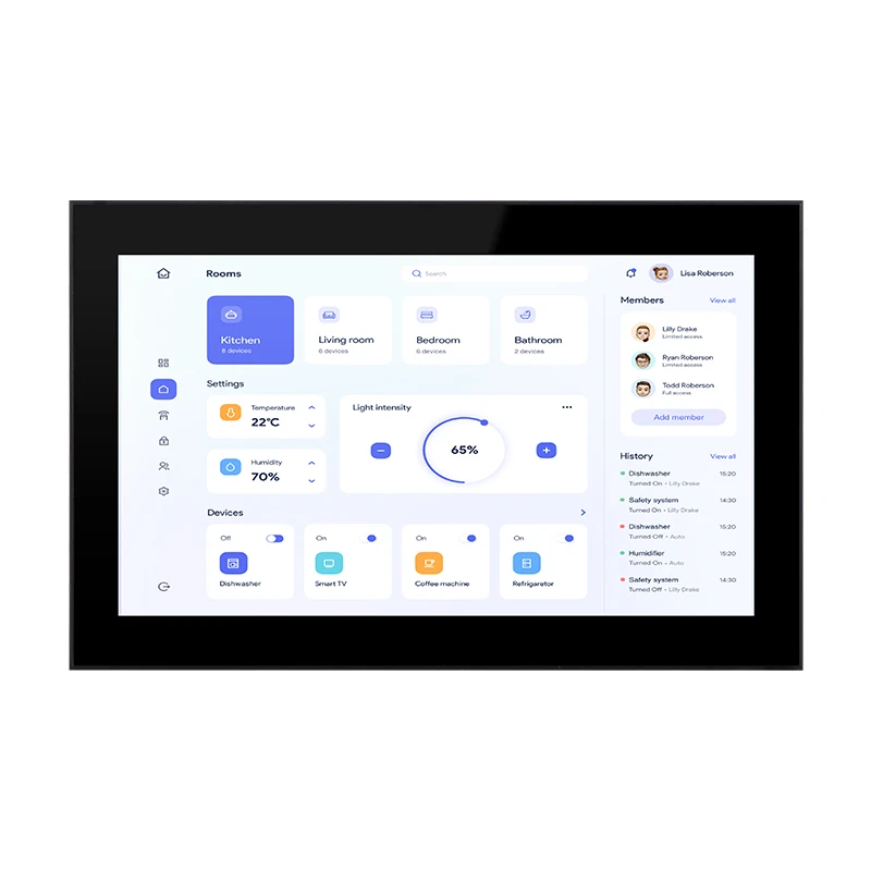 14 Inch IPS LCD Touch Metal Case Car Screen Android-Operated Industrial Panel PC Monitor