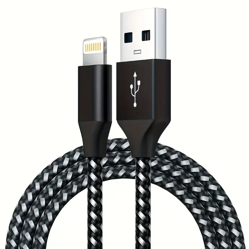 2.4A Fast Charging Cord Mobile Phone Charger Data Wire USB Cable For iPhone 11 12 13 14 Pro X XS Max 6 7 8 Plus SE iPad