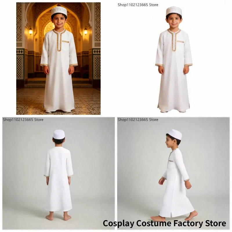 Arabian Enfant Long Robe Middle East Clothing Tour Performance Cosplay Outfit Dubai Travel Chicos' Traditional Costume 2026