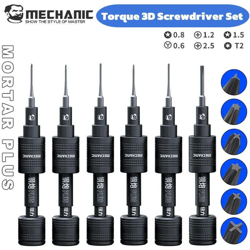 MECHANIC Mortar Plus Torque Magnetic Screwdriver for IPhone X- 16 Pro Max Android Phone Watch Disassembly Limited Torque Tools