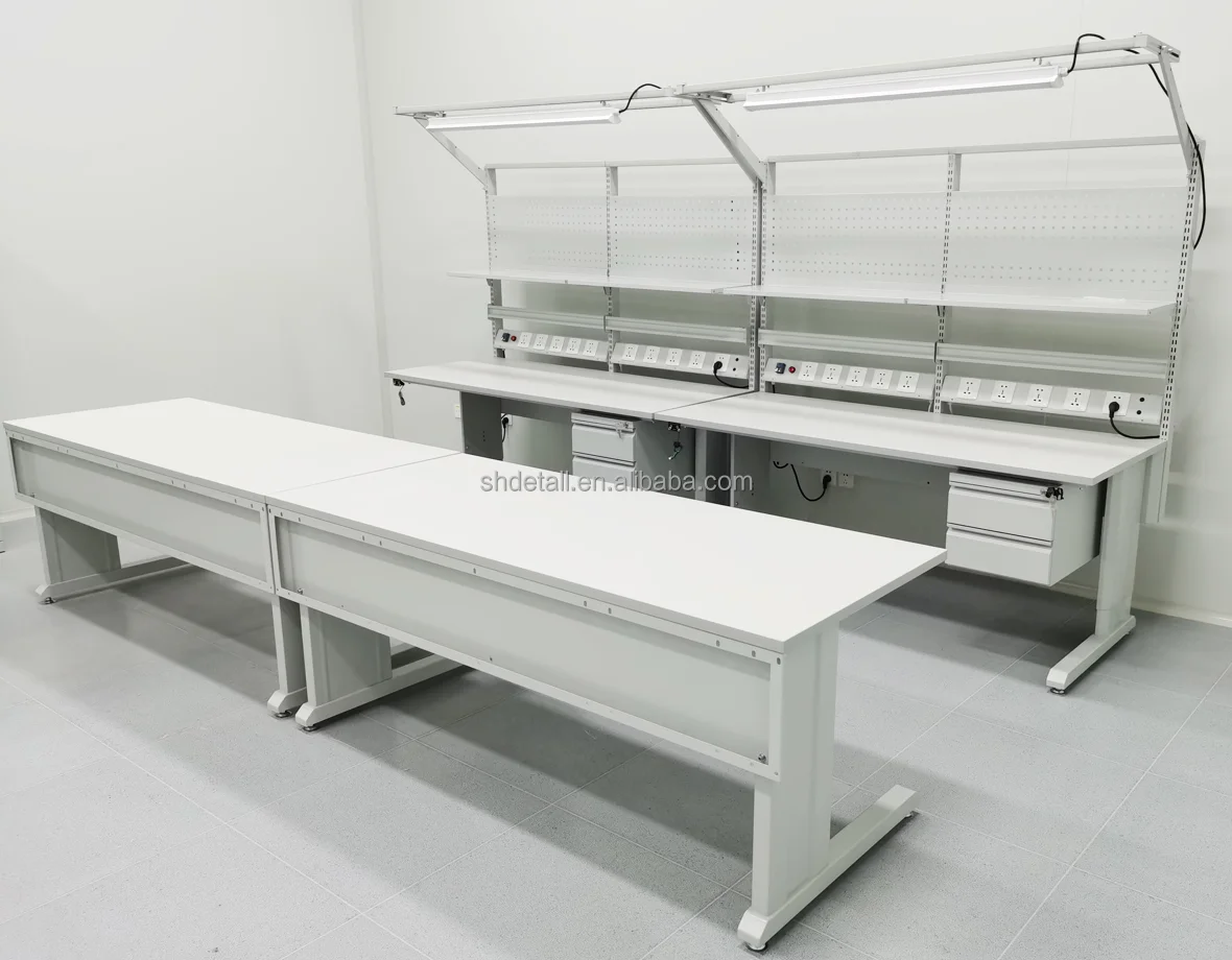 Multifunctional Cell Phone Repair Workbench Anti-Static with Adjustable Height Customizable Dimension for Warehouse Storage