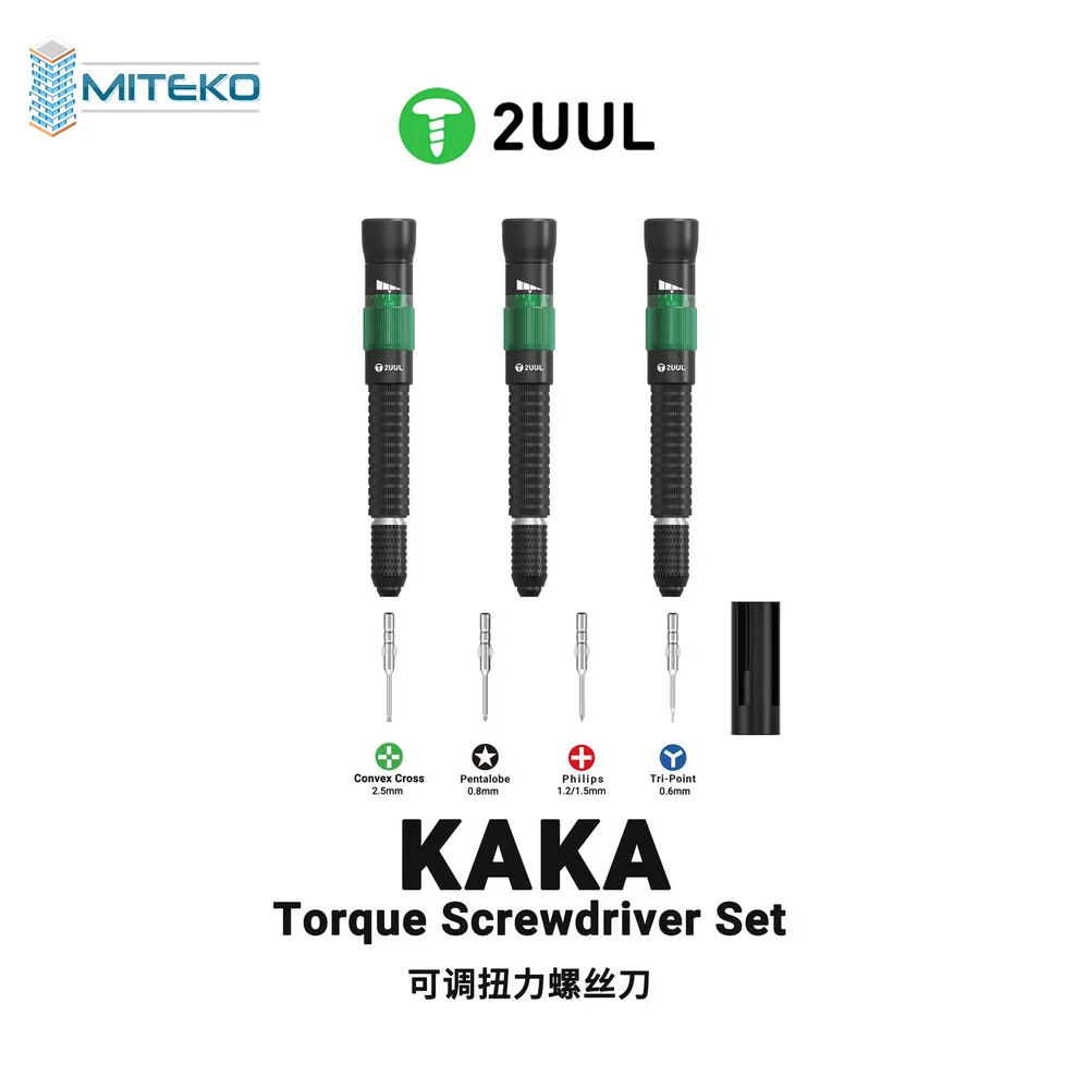 2UUL KAKA Adjustable Torque Screwdriver With Pentagonal 0.8 Cross 1.2 Y 0.6 Tool Precision Screwdriver Phone Disassembly Repair