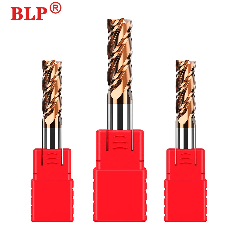 HRC55 4-Flute Endmill Tungsten Steel Carbide Nano Coating Flat End Mill For CNC Mechanical Machining End Milling Cutter Tools